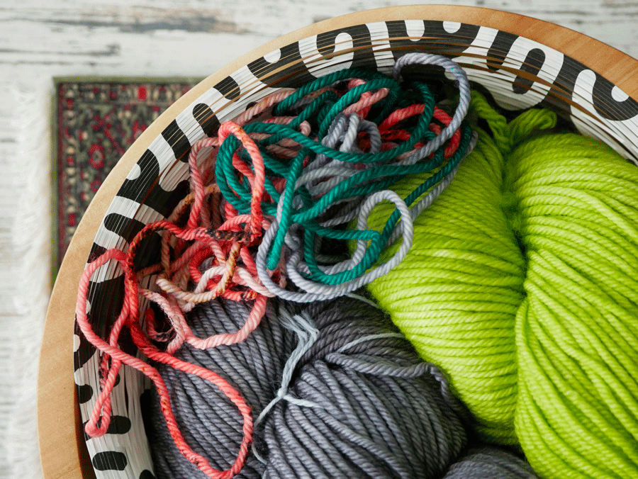 Détail de fils de laine